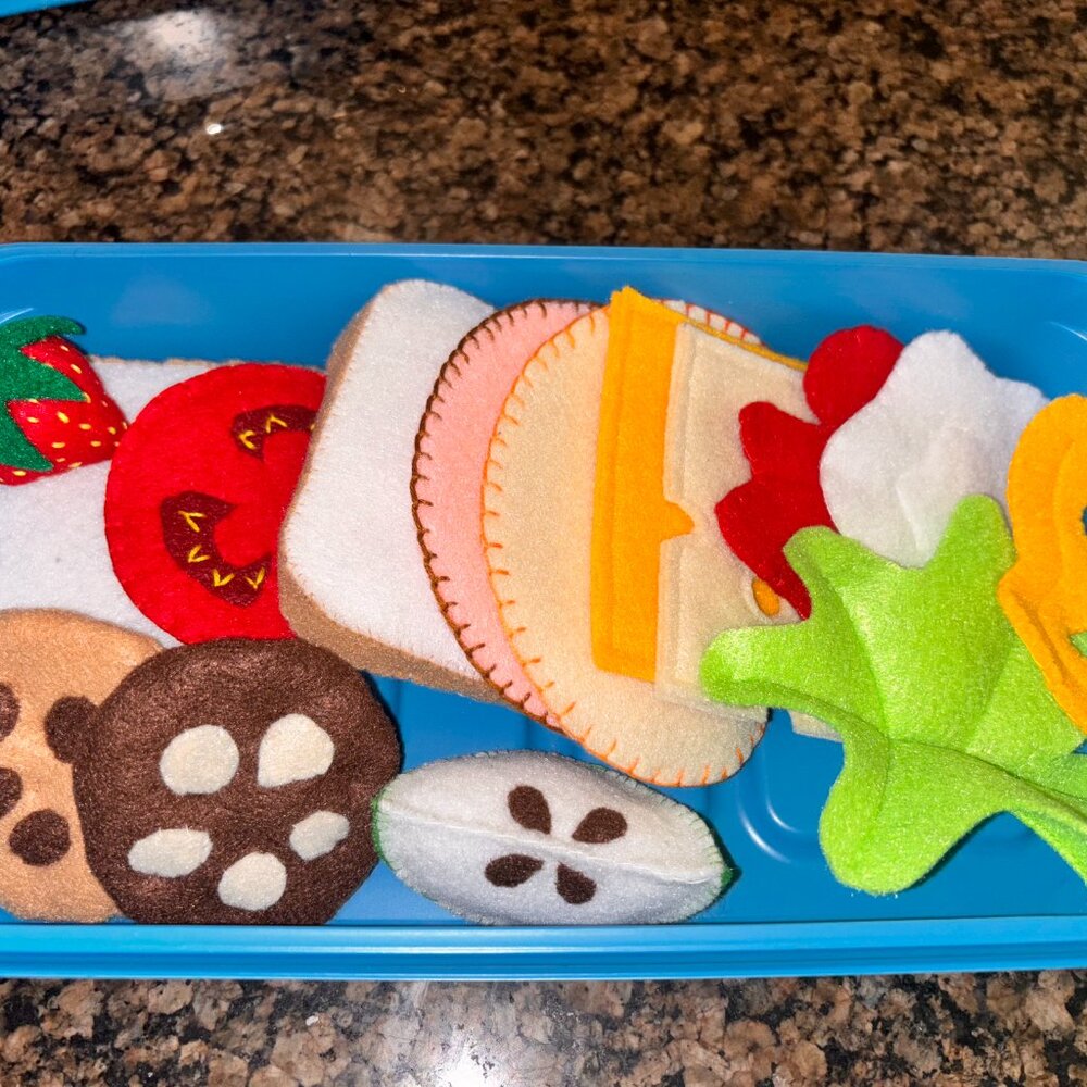 PLAY FOOD - FELT -- LUNCH ITEMS